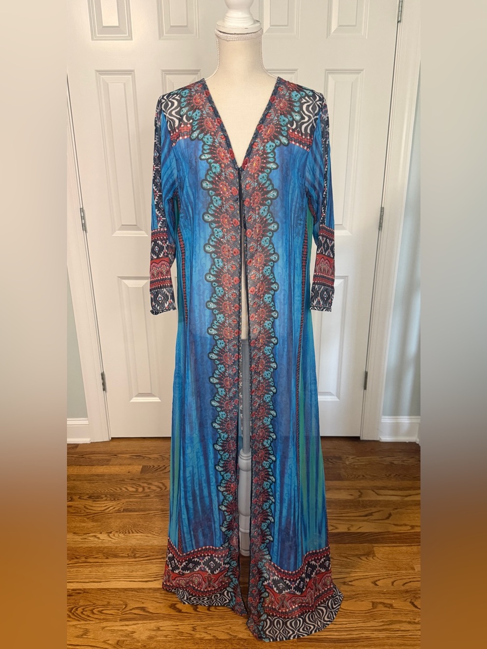 VENUS Turkish BOHO Rhinestone Embellished BEACH MAXI COVER UP WRAP S/M